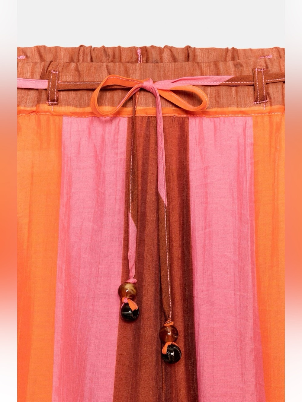 New ZARA Striped Wide-Leg Pants - Picture 9 of 9